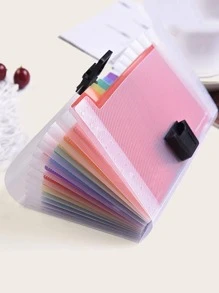 1pc Organ File Folder With Rope Button - Multicolor - View 6