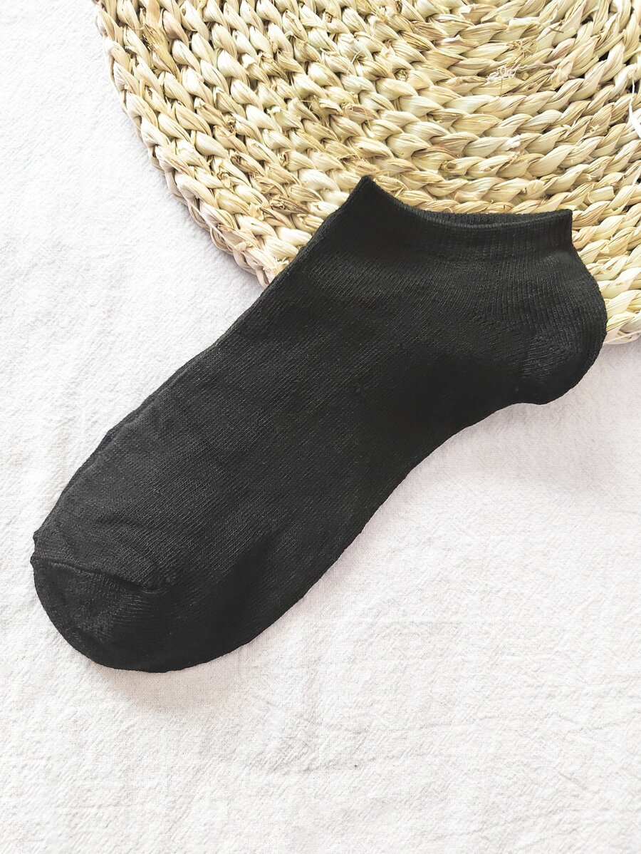 Calcetines tobilleros unicolor - Negro - Ver 1