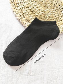 Calcetines tobilleros unicolor - Negro - Ver 3