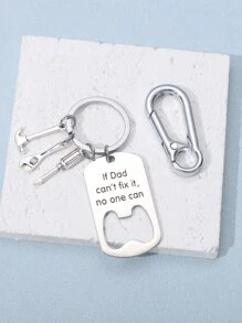 1 Nam Khẩu Hiệu Chi Tiết Nút Chai & Tua Vít Charm Đa Năng Thời Trang Móc Khóa Cho Cuộc Sống Hàng Ngày - Bạc - Xem 3