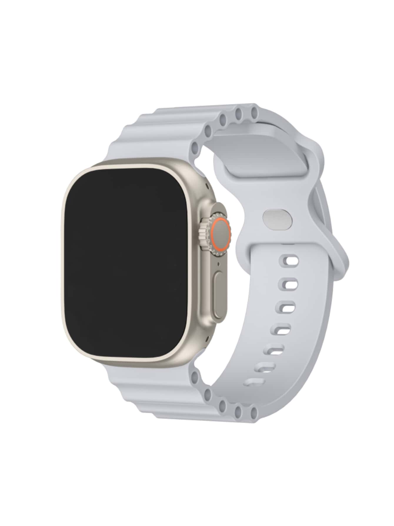 Dây đeo đồng hồ silicon tương thích với Apple Watch - Màu Xám nhạt - Xem 1