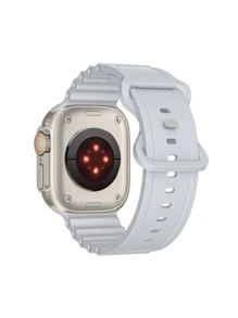 Dây đeo đồng hồ silicon tương thích với Apple Watch - Màu Xám nhạt - Xem 2