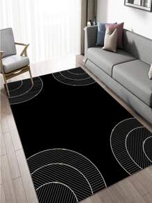 1入組幾何圖案防滑地墊滌綸家用地墊 - 彩色 - 查看 1