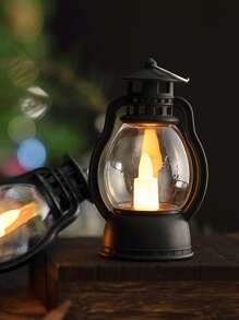 1 farol de decoración LED Vintage, lámpara decorativa de escritorio con forma de farol Vintage para el hogar - Amarillo - Ver 1