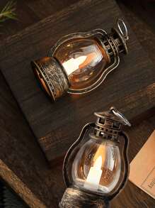 1 farol de decoración LED Vintage, lámpara decorativa de escritorio con forma de farol Vintage para el hogar - Amarillo - Ver 5