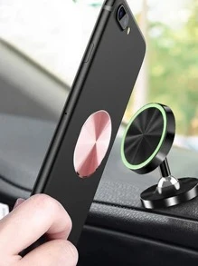 Giá đỡ điện thoại trên ô tô tấm kim loại tấm từ tính - Hoa hồng vàng - Xem 2