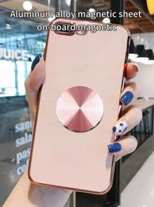 Giá đỡ điện thoại trên ô tô tấm kim loại tấm từ tính - Hoa hồng vàng - Xem 5