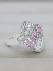 Nhẫn Trang Trí Hoa Đá Cubic Zirconia - Nhiều màu - Xem 3