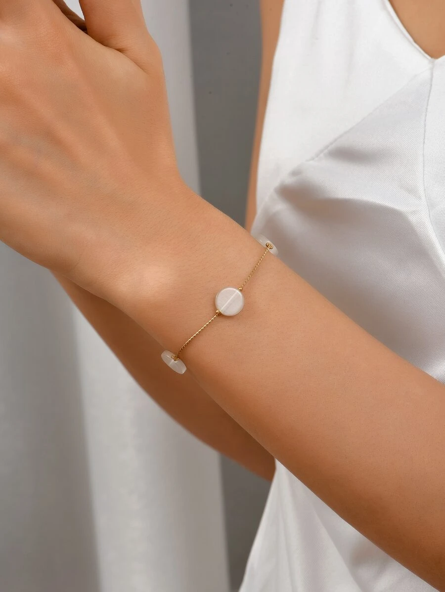 Pulsera con diseño de cuenta - Amarillo Oro - Ver 1