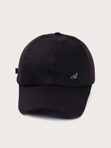 Men Embroidery Detail Baseball Cap - Black - View 3