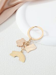 1个LGBT女性彩虹爱心吊坠时尚钥匙扣，适合日常生活、情人节、汽车装饰、包包挂饰、校园可爱哥特风Y2K万圣节配饰、教师节包包挂绳（带证件夹）、汽车装饰、包包挂饰、圣诞礼物、汽车装饰、朋友姐妹礼物创意 - 彩色 - 查看 3