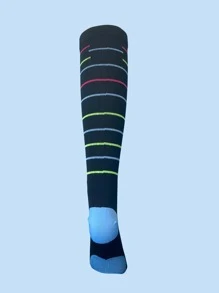 1pair Sports Compression Fitness Over The Calf Socks - Multicolor - View 3