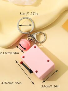 1 móc khóa dễ thương hình chuông và máy đánh bạc dành cho nữ dùng để trang trí hàng ngày, ngày lễ tình nhân, phụ kiện ô tô, túi xách, ba lô cho trường học, phụ kiện Halloween theo phong cách Goth Y2k, ý tưởng quà tặng Giáng sinh cho ngày nhà giáo, phụ kiện túi xách, dây đeo có ngăn đựng thẻ, phụ kiện ô tô, túi xách, móc khóa - Hồng - Xem 2