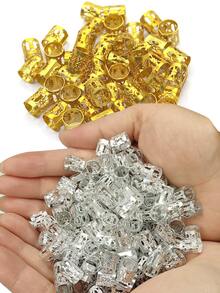 200 piezas Joyas para el cabello para mujeres Trenzas, DreadLock Beads Decoraciones para el cabello Anillos de aluminio Clips Puños de metal ajustables Trenzado Accesorio para el cabello unisex - Multicolor - Ver 3