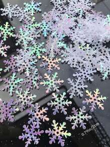 200入組雪花形狀紙屑 - 藍白色 - 查看 4