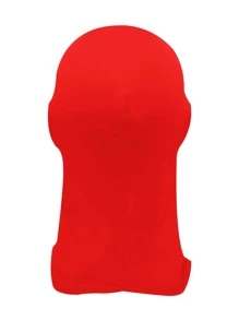1pc Solid Sun-Protection Outdoor Balaclava Cap,Suitable For Cycling And Riding Motorcycle - Red - View 2