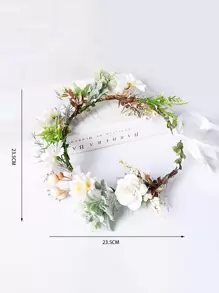 1 件林地风格花藤头带，适合年龄较大的女孩 - 彩色 - 查看 4