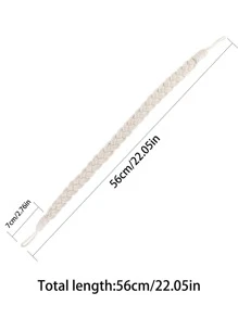 1pc/2pcs Braided Rope Knot Window Curtain Tieback - Beige - View 3