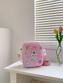 Túi đeo chéo trẻ em Đề can Thú vật Có thể điều chỉnh được - Hồng - Xem 2