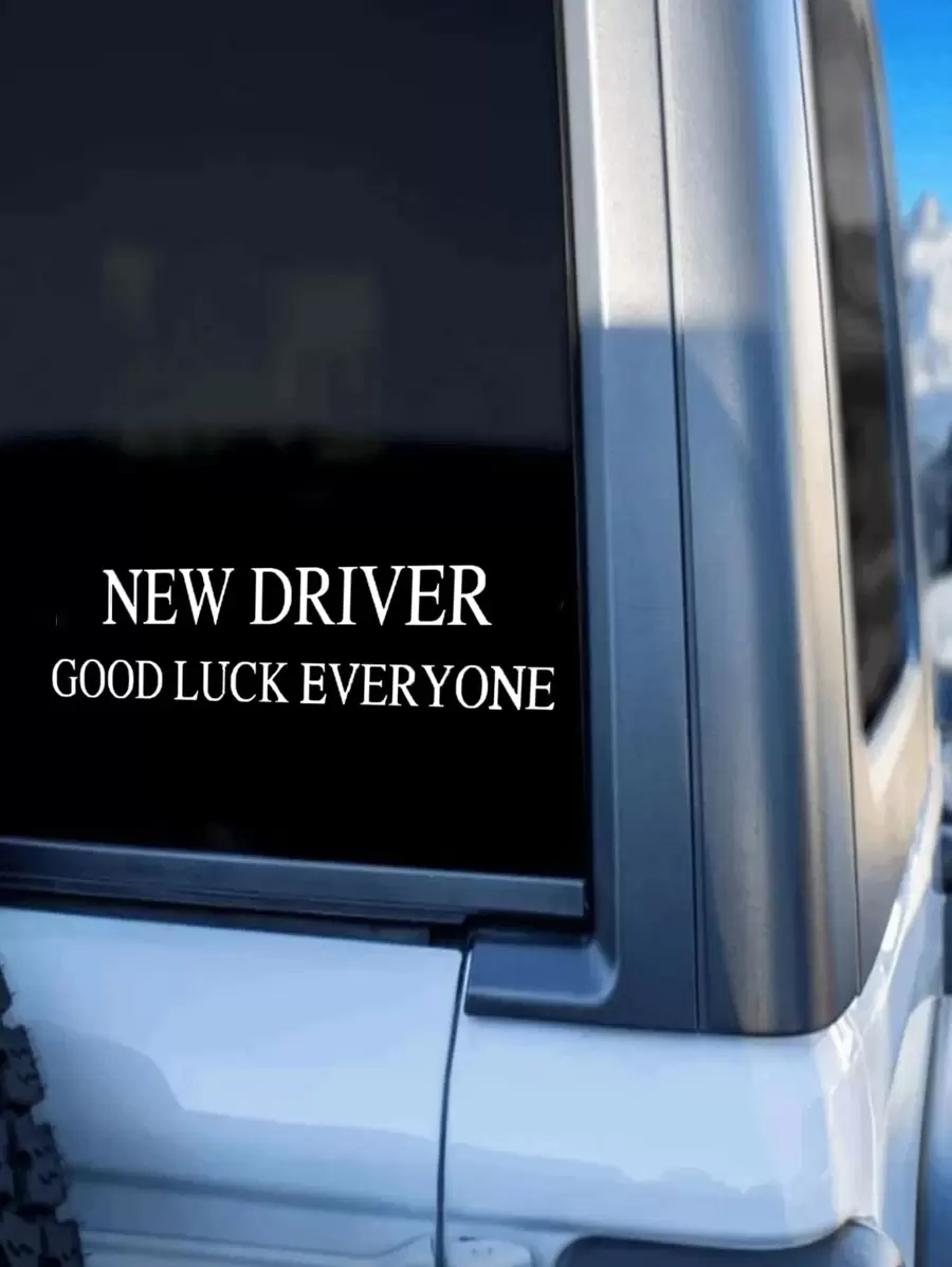 1 pieza Adhesivo para coche con estampado de slogan