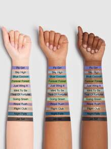 SHEGLAM Flutter Effect Palette 12-Clolor Glitter Matte Eyeshadow Palette Metallic Bold Color Vivid Blue Green Long Lasting No Smudge Highly Pigmented Soft Smooth Eyeshadow Eye Makeup Cosmetics Brand Beauty Makeup Face Paint Cosmetic For Women Girls Perfect For Winter Spring Ideal For Y2K Fancy Fashion Suitable For Birthday Gift Party Ready Best Color - Flutter Effect - View 8