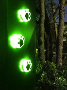 1 pieza Lámpara de césped solar ABS, lámpara de iluminación de paisaje de jardín multipropósito con diseño de pata de novedad para exteriores - Multicolor - Ver 5