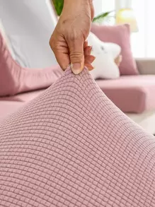 1 PC Màu Hồng Chắc Chắn Dạ Nỉ Ghế Sofa Mà Không Làm Đầy, Polyester Nhà Ném Gối - Hồng - Xem 2