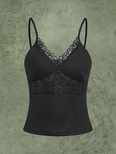 Contrast Lace Cami Top