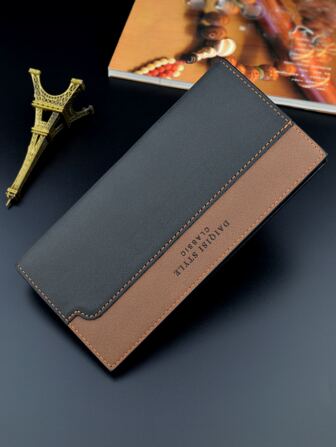 1pc Slim Multicolor Wallet With Multiple Card Slots