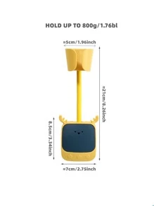 1pc Punch Free Wall Mounted Hair Dryer Rack, Simple Plastic Hair Dryer Holder For Bathroom - Green - View 8