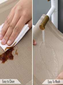 1入組PVC餐墊,現代防滑桌墊 - 米色 - 查看 8