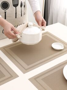 1入組PVC餐墊,現代防滑桌墊 - 米色 - 查看 7