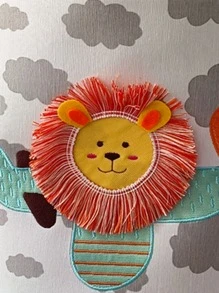 1 Vải Giỏ Đựng Đồ Hoạt Hình Sư Tử Trang Trí Mây In Đồ Chơi Giỏ Đựng Đồ Cho Gia Đình - Xám - Xem 4