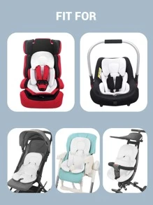 1pc Baby Double-sided Stroller Seat Liner - White - View 3