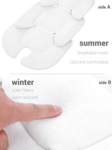 1pc Baby Double-sided Stroller Seat Liner - White - View 5