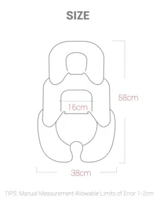 1pc Baby Double-sided Stroller Seat Liner - White - View 7