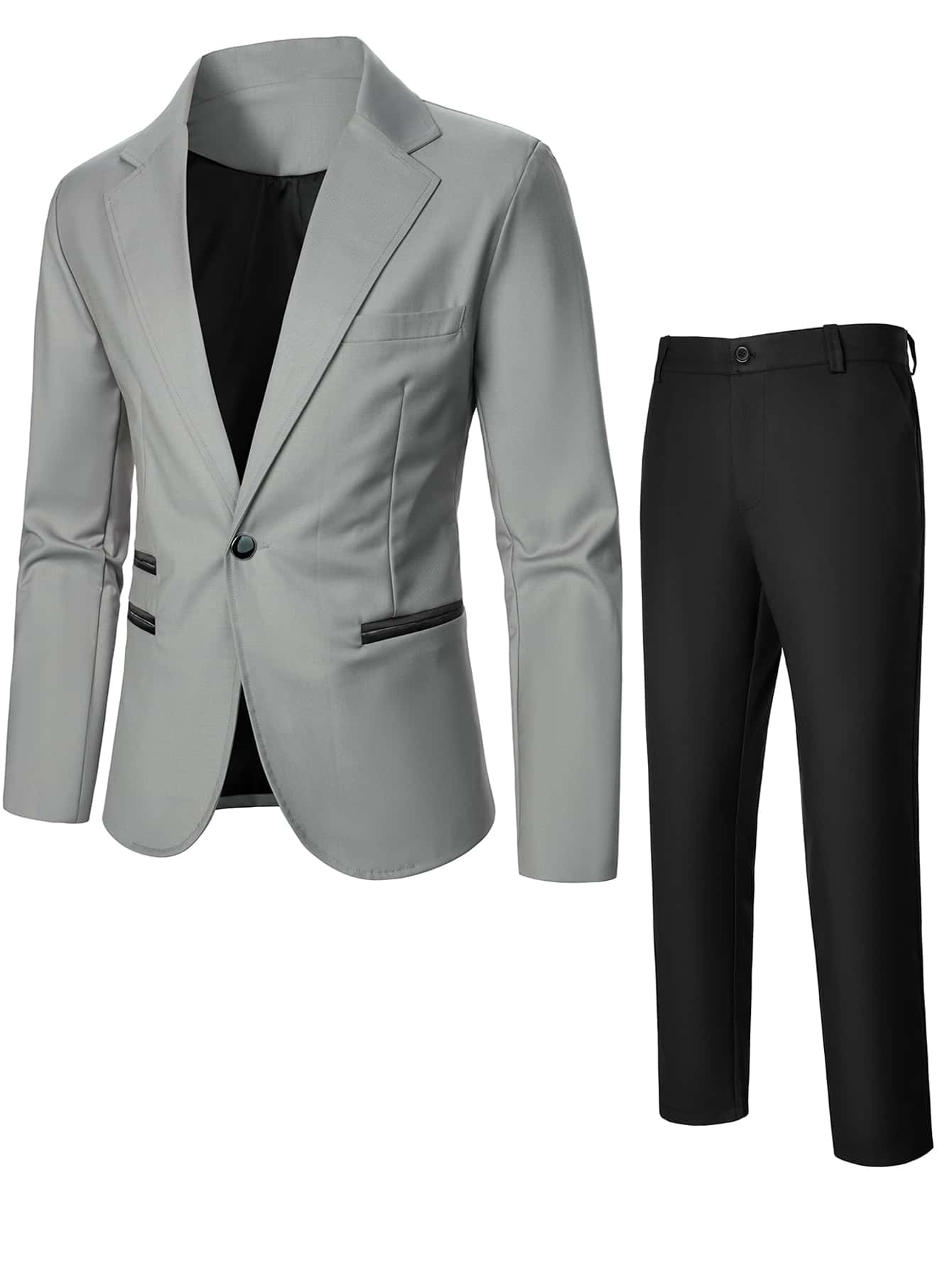 Calvornis Hombres 1 pieza con botón Blazer & 1 pieza Pantalones de traje - Multicolor - Ver 1