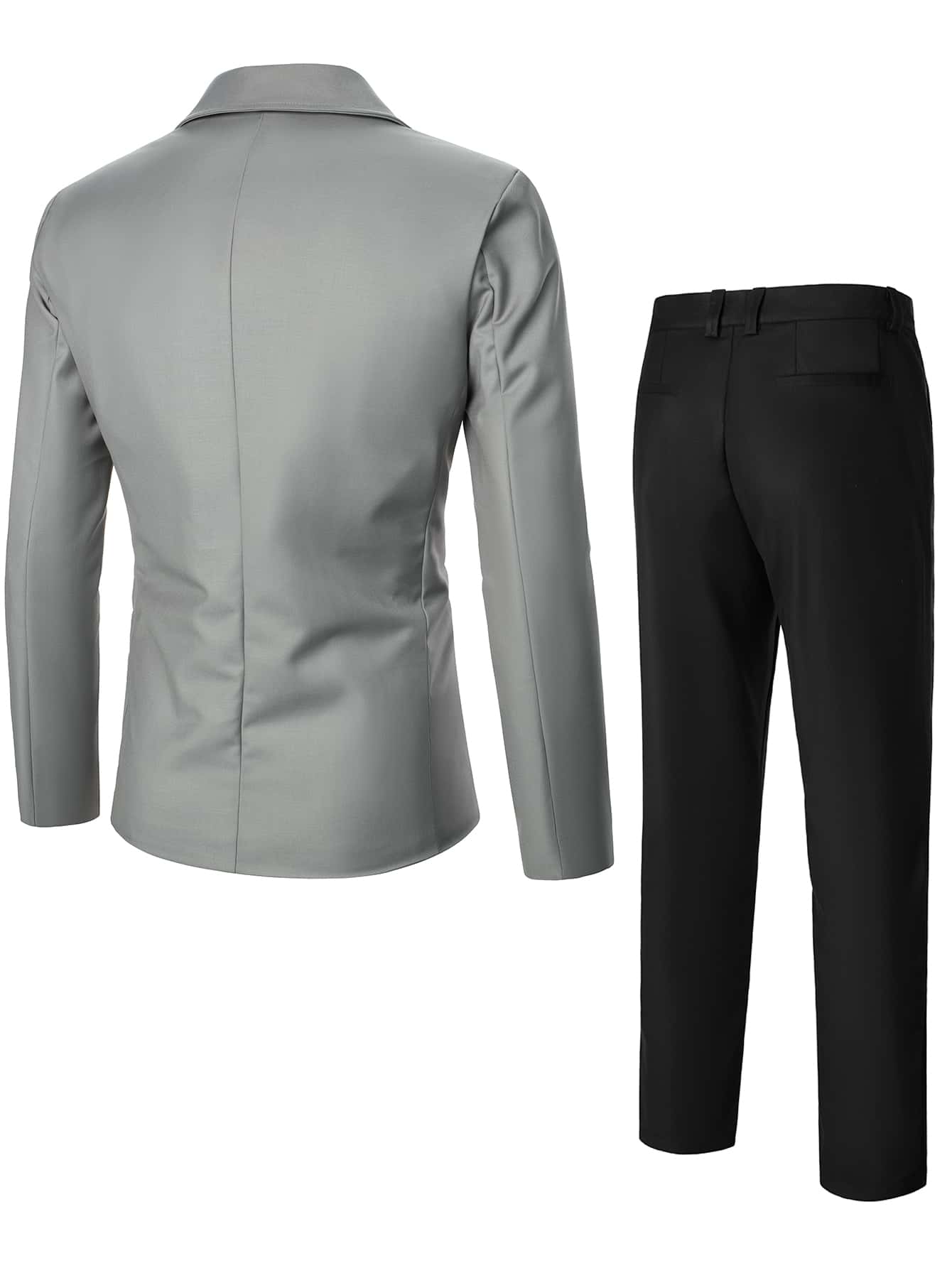 Manfinity Mode Men 1pc Single Button Blazer & 1pc Suit Pants - Multicolor - View 2