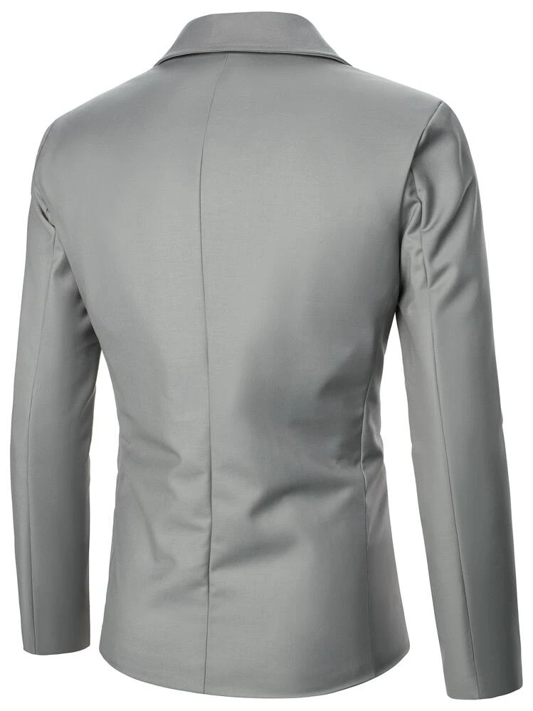 Manfinity Mode Men 1pc Single Button Blazer & 1pc Suit Pants - Multicolor - View 3