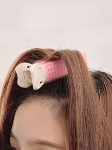 1 件女士造型发夹粉色配饰，美发工具