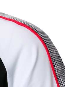 Manfinity Men Colourblock Striped Trim Polo Shirt - Black - View 7