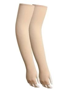 1pair Outdoor Cycling Sun Protection Arm Sleeves - Apricot - View 1