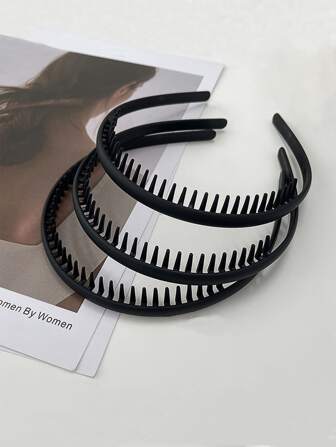 3 st Unisex Enfärgade Enkla Pannband, Hårband Hårringar För Damer Håraccessoarer