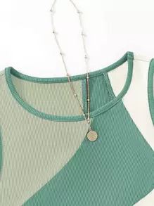 SHEIN Unity Colour Block Tank Top - Multicolor - View 3