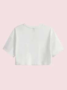 GOLDENLINE Áo thun nữ Ô tô/xe hơi Lá thư Giải trí - trắng - Xem 2