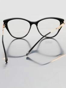 1 对女士猫眼休闲风格眼镜 - 黑色 - 查看 3