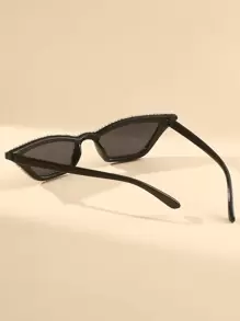 1pc Cat Eye Rhinestone Decorated Fashion Glasses , Suitable For Women And Men, Elegant, Travel, Sports, Driving, Festival, Beach, EDM, Outgoing, Summer Accessory, Vacation, Family Outing, Streetwear, Sports, Party, Outdoor Activity, Fishing, Holiday