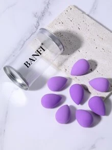BANFI 8入組化妝海綿,合適適用於奶油和粉末狀遮瑕,散粉彩妝塗抹器 - 紫色 - 查看 2