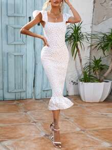 GENKIRA Ditsy Floral Print Mermaid Hem Dress - Multicolor - View 1