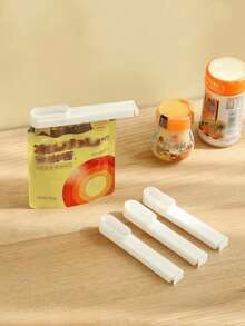 1pc White Simple Bag Clip, PP Food Sealing Clip For Household - White - View 6